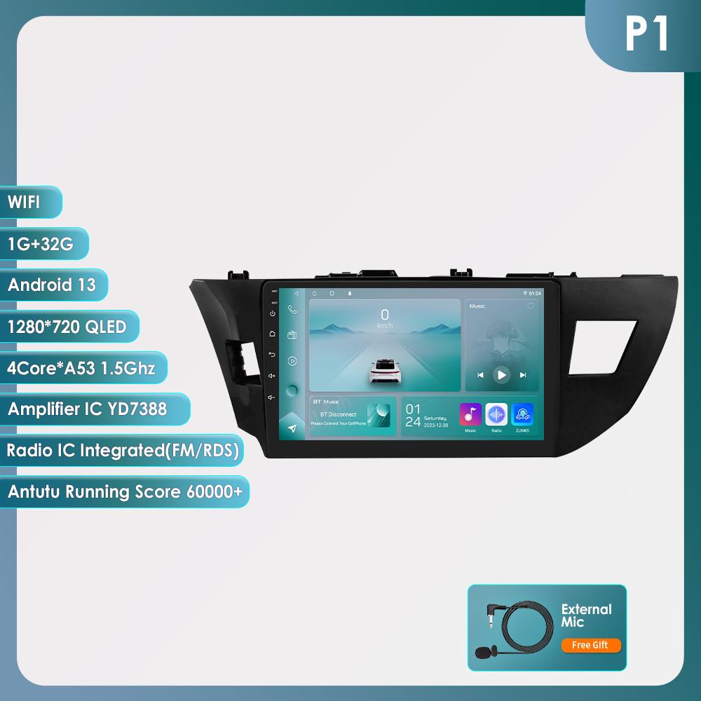 

Hizpo Carplay 4G-LTE 10.1 2din Android 14 Автомагнитола Мультимедийный Видеоплеер Навигация GPS для Toyota Corolla 2014 2015 2016 Интеллектуальное Головное Устройство P1 4Core 1G 32G