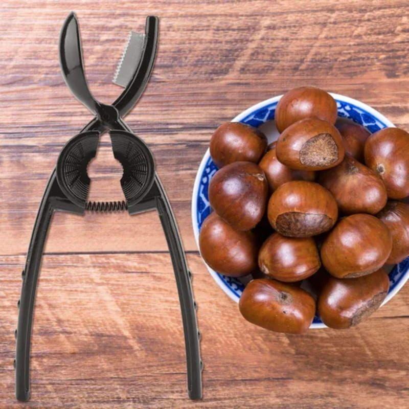 Multifunctional 2 In 1 Quick Chestnut Clip Nut Cracker Sheller Walnut Pliers Metal Nut Opener Aluminum Alloy Kitchen Tools