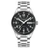 CARNIVAL Brand Watches Men Luminous Tube Waterproof Sport Men's Quartz Watch Man Stainless Steel Strap Reloj Hombre