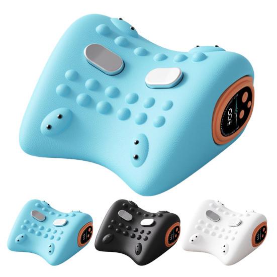 Cervical Massage Pillow Ergonomic Neck Massager with 3 Modes Wave Vibration Heat Therapy Adjustable Temperature Muscle Relaxation Pillow