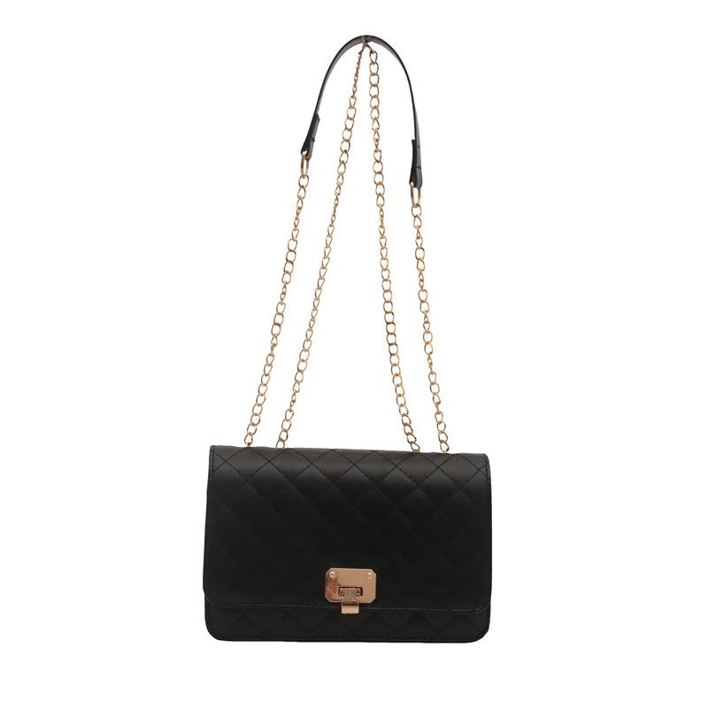 Classic diamond plaid chain bag 2025 autumn and winter versatile embroidered small square bag casual fashion one-shoulder crossbody bag women's bag