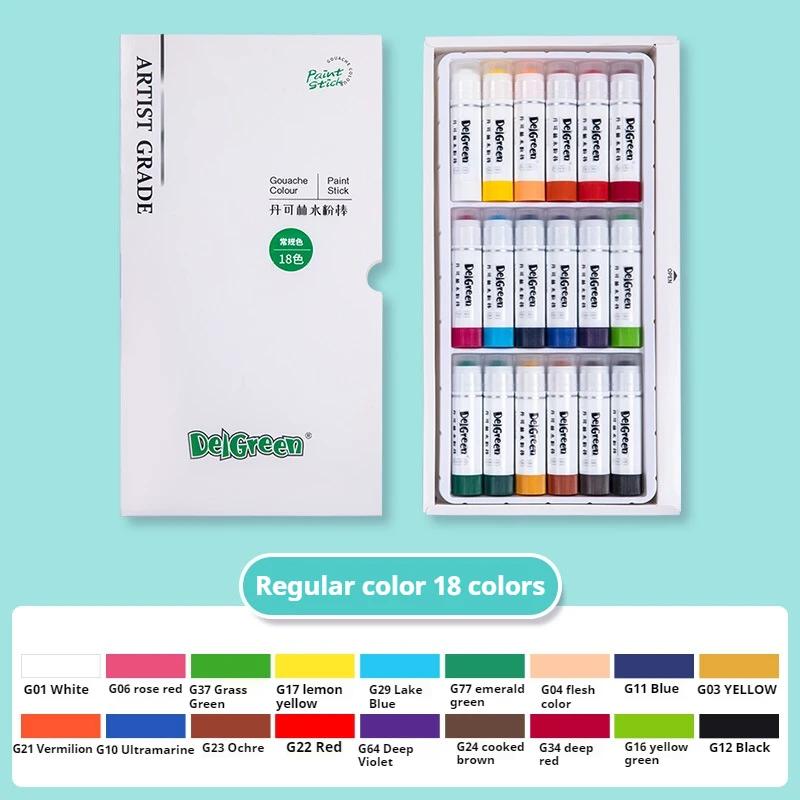Bastões de Tinta Guache Sólidos Macios/Pastéis/Lápis de Cor Básicos/Macaron 6/12/18/24 Cores Desenho Graffiti Arte Lápis de Cor Não Tóxicos Pastéis