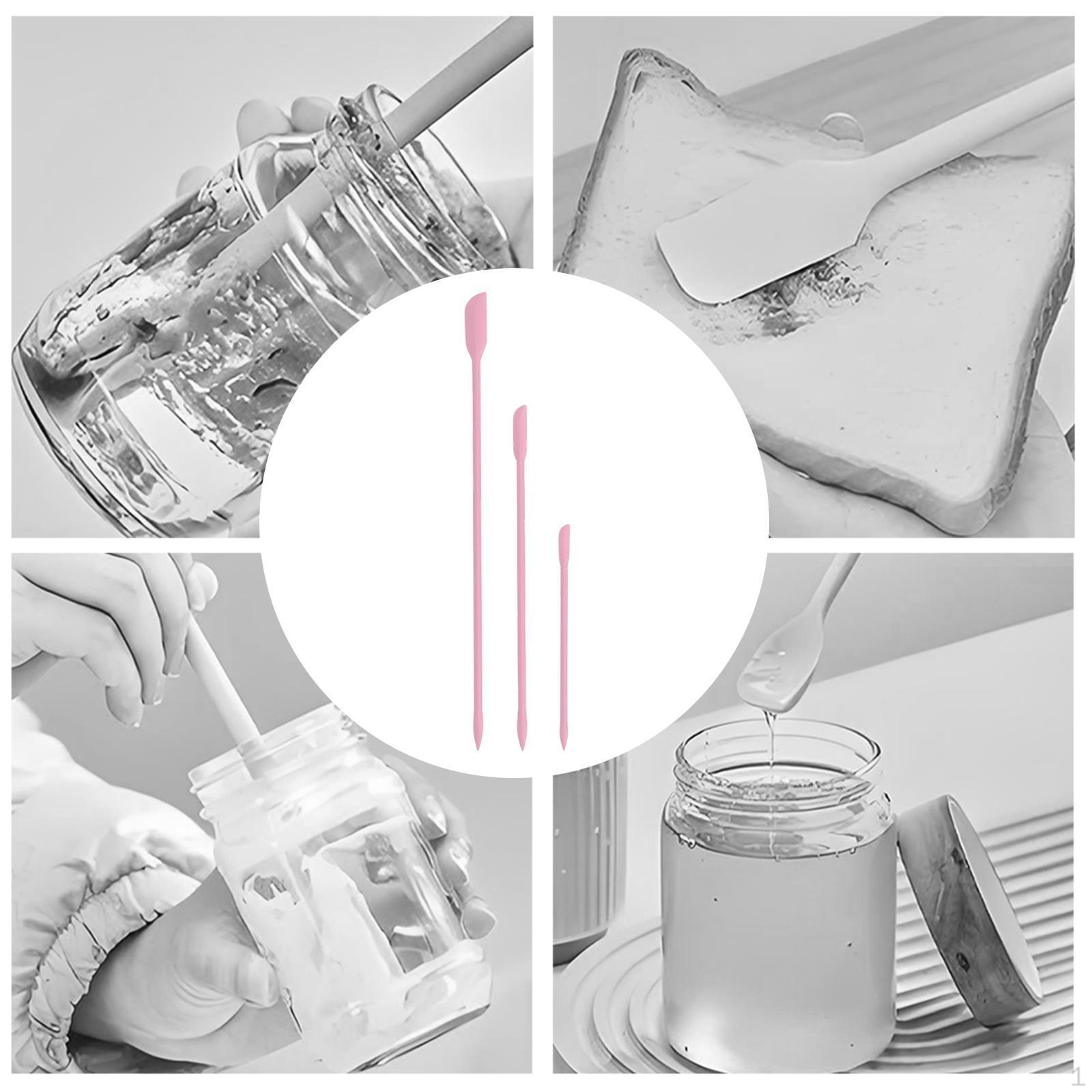 

3 штуки силиконовые скребки инструмент для выпечки миксер для масла крем для торта для кетчупа розовый