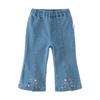 DAVE & BELLA Girls' Stretch Cropped Flare Denim Jeans