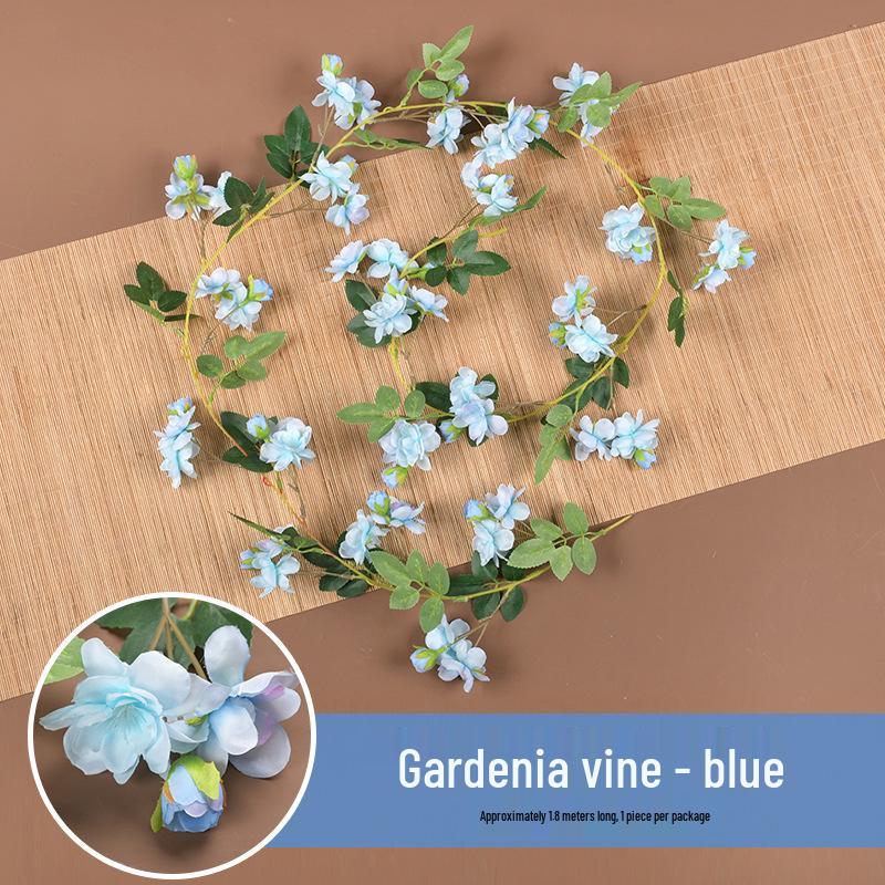Rattan Plastic Rose Vine Artificial Flowers for Wedding Décor, Ceiling or Wall Hanging, and Air Conditioning Pipe Cover
