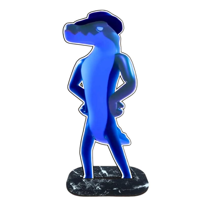 Pomni Caine Wooden Stand Figure Cute Cartoon Anime Character HD Print Smooth Desk Decor Lovely Ornament Collection Gift For Fans