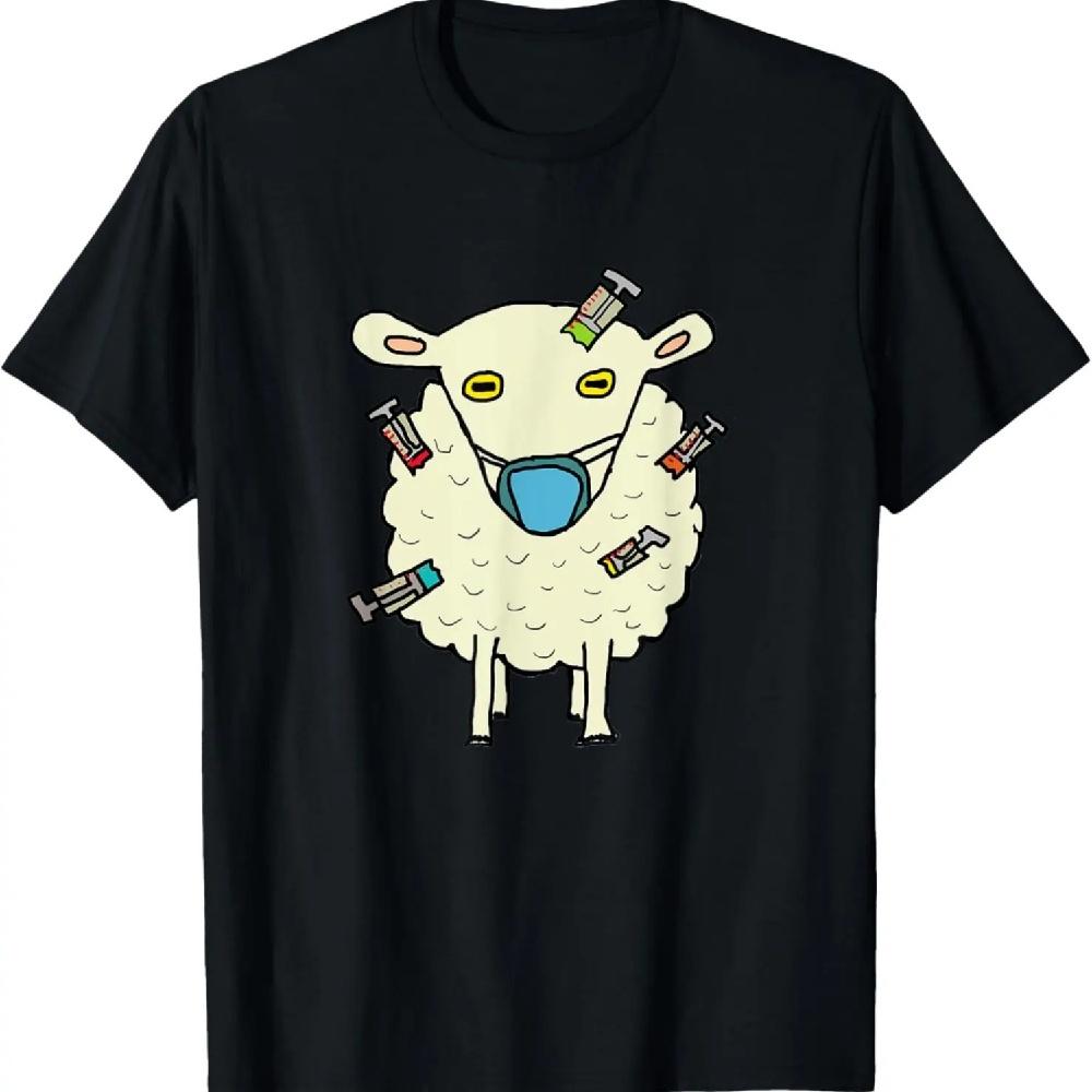 

Anti Vax Booster Sheep T-Shirt XXXL чёрный