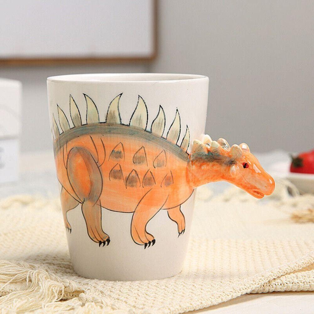 Kubek ceramiczny 3D stereoskopowy nowy z uchwytem malowidła kubek ze zwierzętami triceratops krab kubek śniadaniowy na herbatę/kawę/mleko kubek