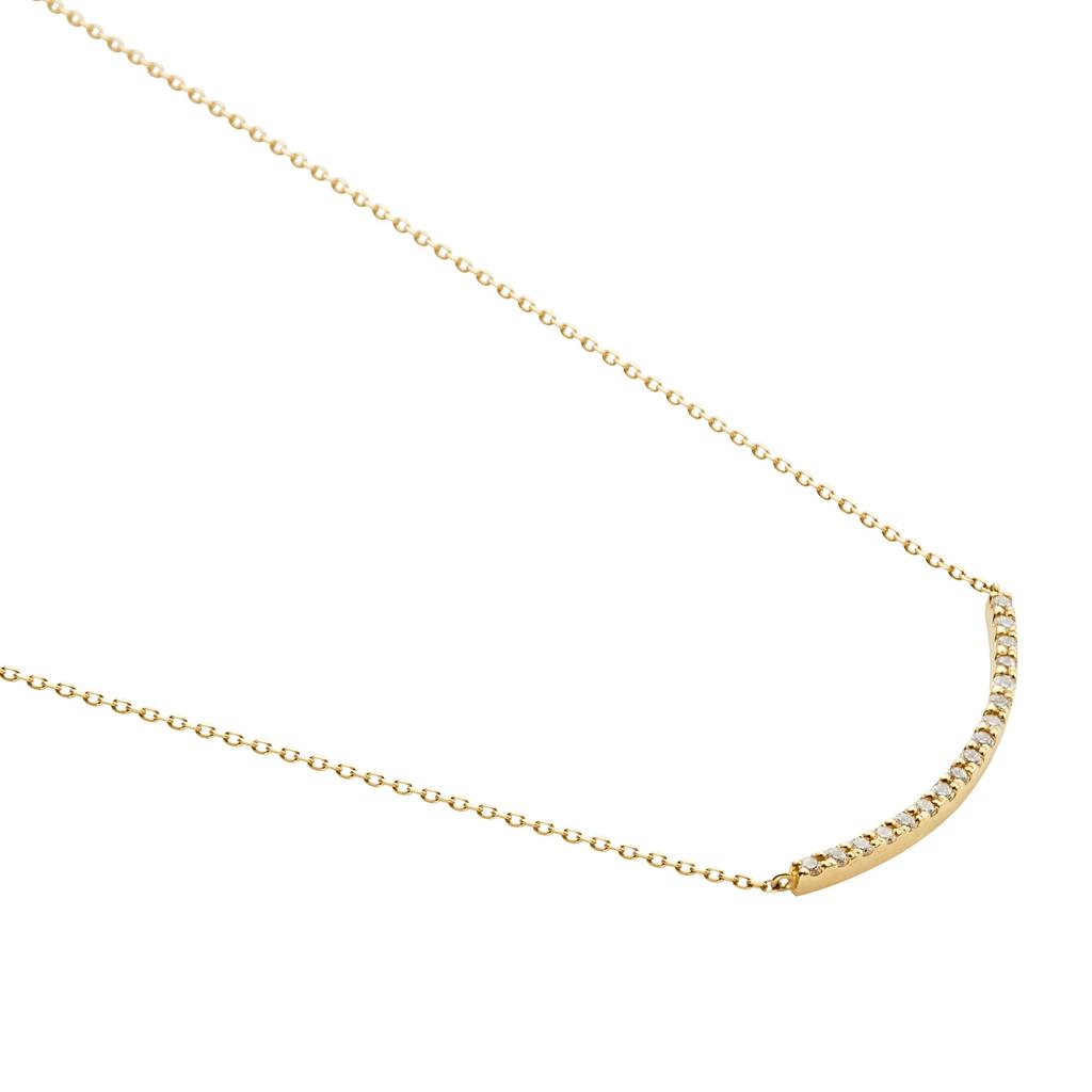 Vendome Aoyama Necklace K18 Yellow Gold Diamond Lure AGVN627145DI [Official] 0.20ct