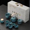 Kiln Change Tianmu Glazed Tea Set Teapot Cover Bowl Kung Fu Jianzhan Household Complete Set of Tea Breakers Business Gifts