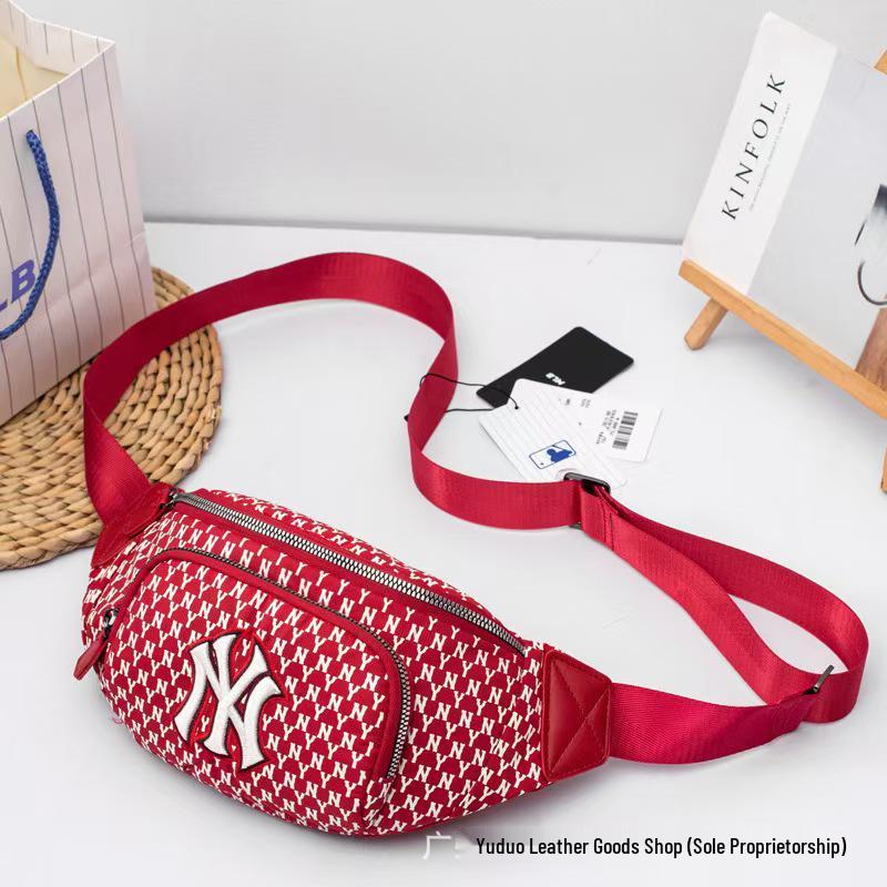 Koreański MLB NY Haftowany Monogram Listonoszka: Vintage Sportowa Torba na Klatkę Piersiową/Saszetka Nerka