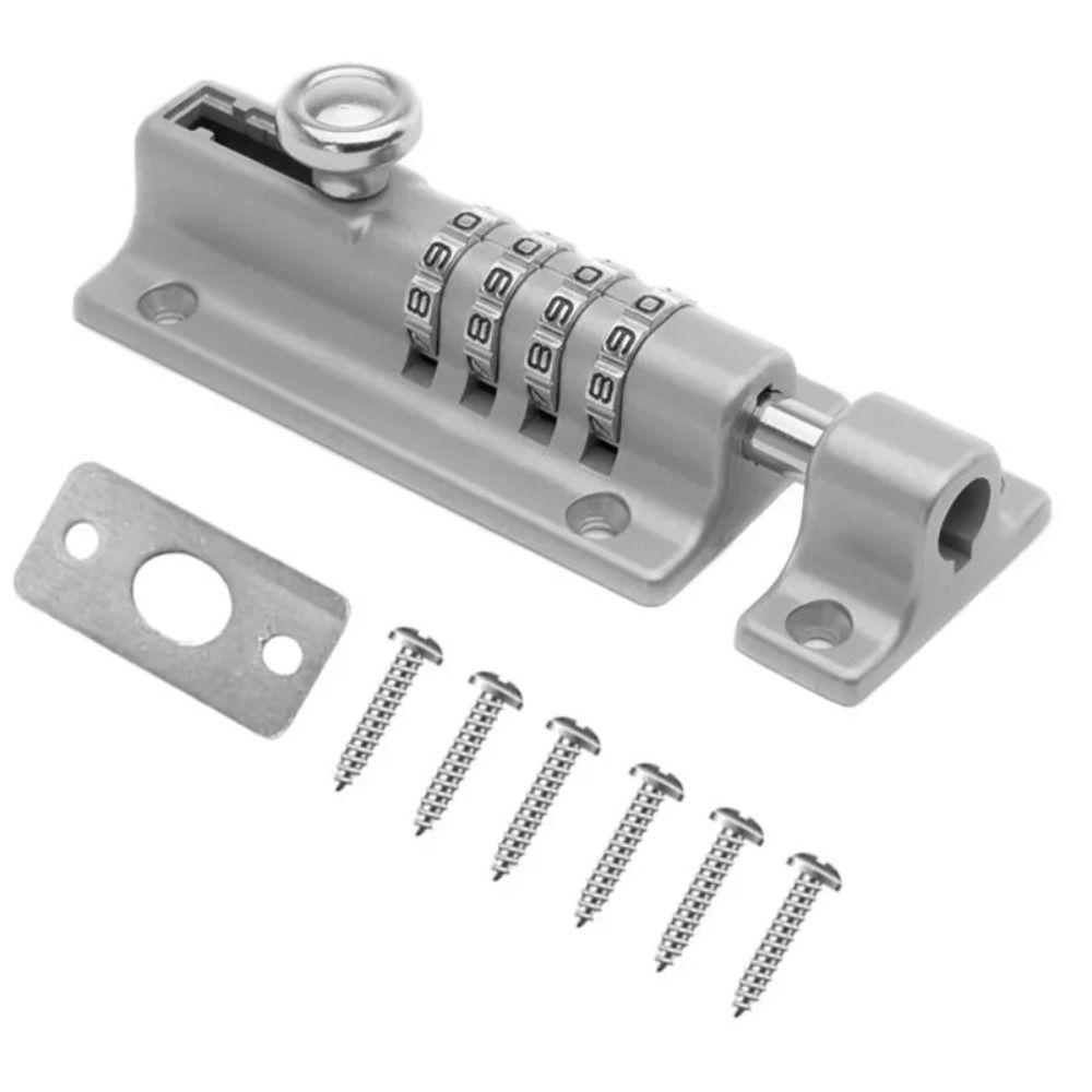 Zinc Alloy 4 Digit Combi Bolt Thicken Slide Latch Lock  for Shed Gate Fences