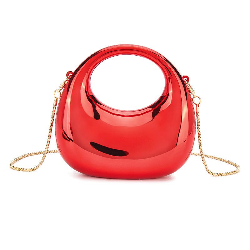 

Новая акриловая сумка модный европейский и американский клатч персонализированный клатч полумесяц сумка для ужина знаменитости цепочка мессенджер красный