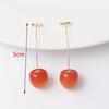 Red Flower Dangle Earrings for Women Metal Butterfly Hanging Earrings Exaggerated Ear Jewelry trend new pendientes mujer