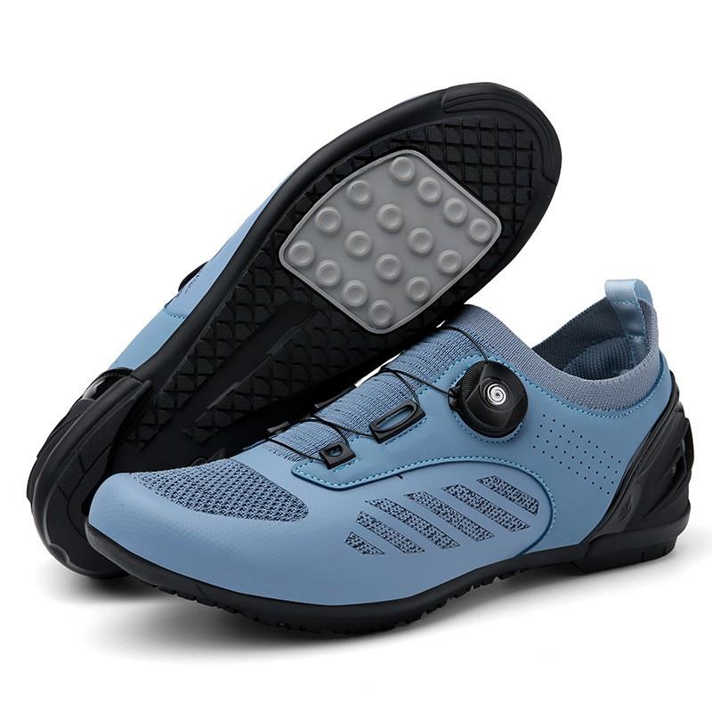 Scarpe da Ciclismo da Uomo Tomaia in Rete Senza Tacchette MTB Bici da Strada Trainer Indoor Unisex Leggere