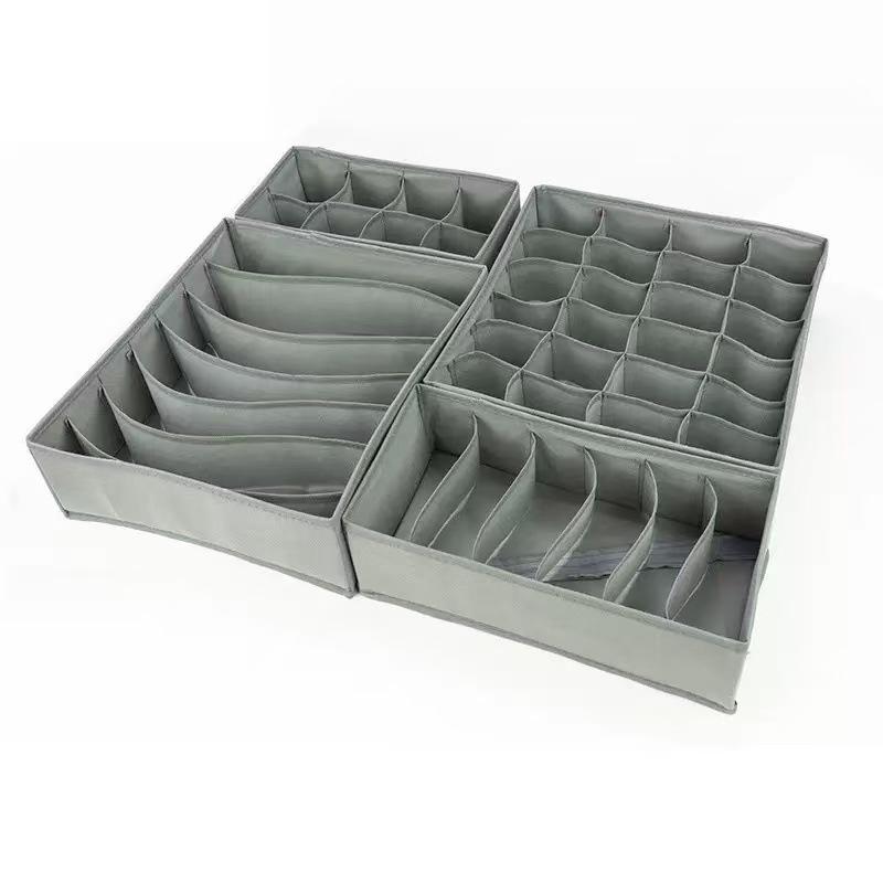 Multi-compartment Non-woven Underwear & Socks Storage Box Set