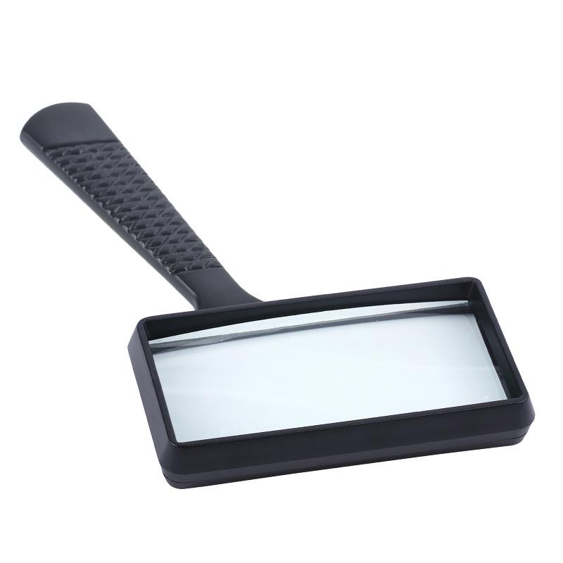 High-Power Handheld Rectangular Magnifying Glass for Reading and Outdoor Use
