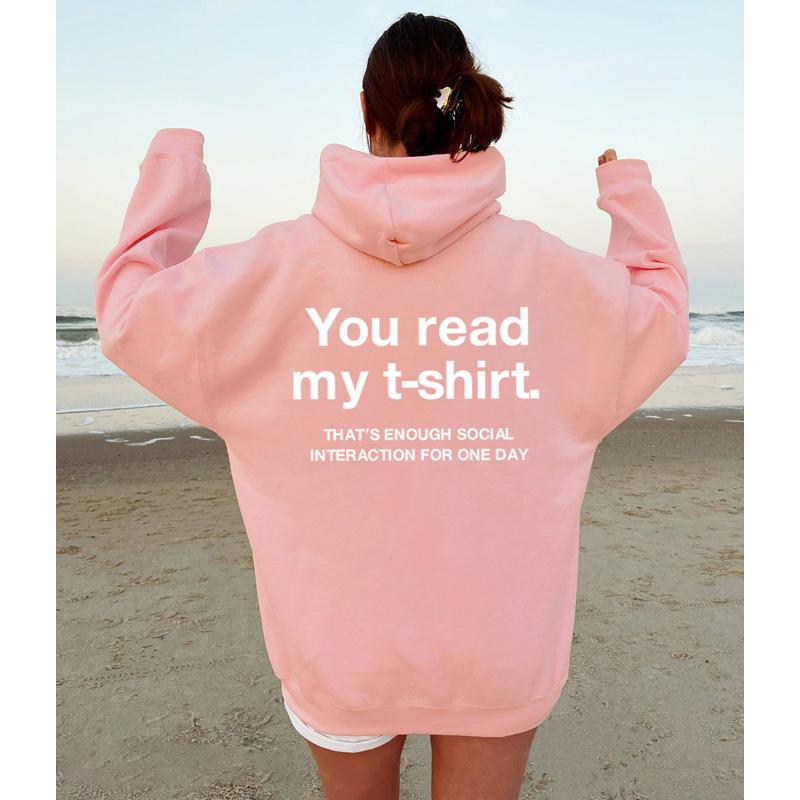 

Осень-зима 2023, женские толстовки с буквенным принтом «Вы читаете» 3XL розовый