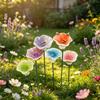 Handmade Garden Water Cup Stake, Ceramic Flower Piece for Yard Pots, Outdoor Soil Use and Small Space Display Layout