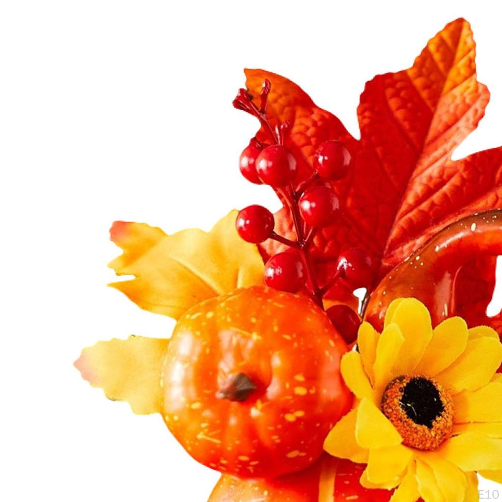 Autumn Pumpkin Sturdy Table Centerpiece Thanksgiving Artificial for Mantel, Fireplace, Desk,
