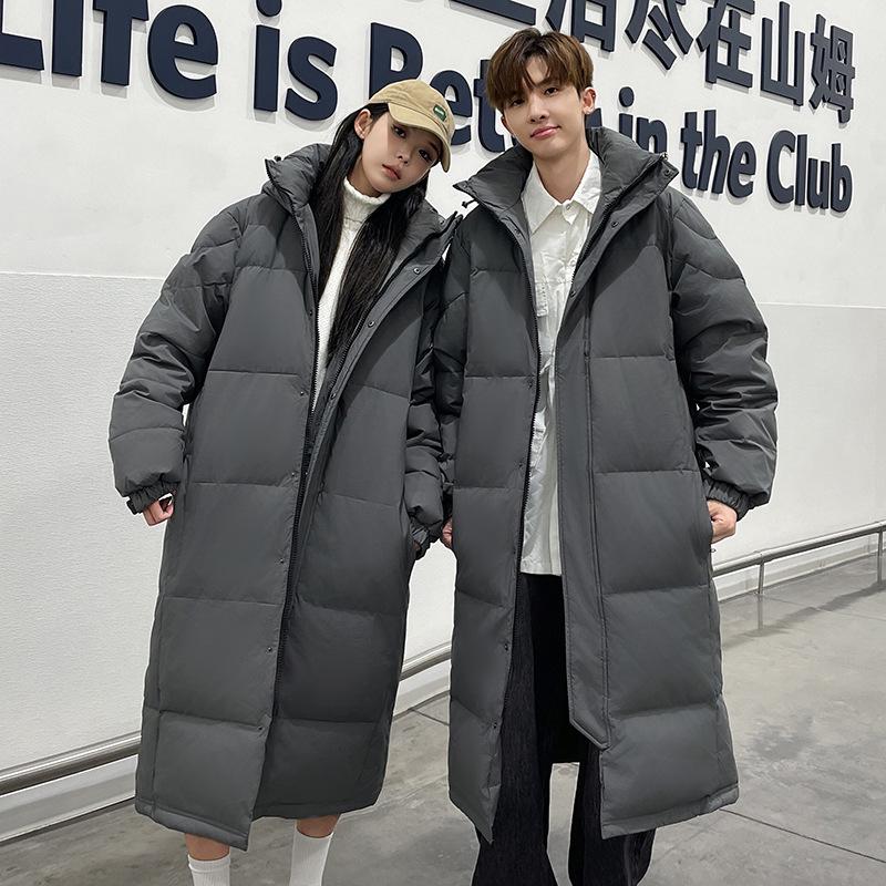 Nouvelle doudoune longue jusqu'au genou Automne/Hiver: Manteau chaud décontracté unisexe