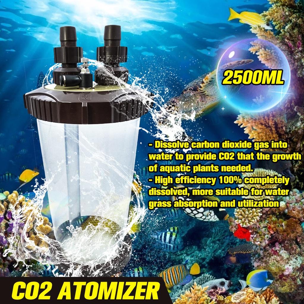 2500ML Clear External Turbo Super Diffuser Atomizer Fish Tank Aquarium WaterPlant Fish Tank Landscape Aquatic CO2 Atomizer