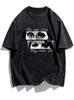 The Eyes Chico They Never Lie Novelty Streetwear Gothic Vintage Y2K Washed T Shirt Summer Men Women Tee Casual Oversized Loose