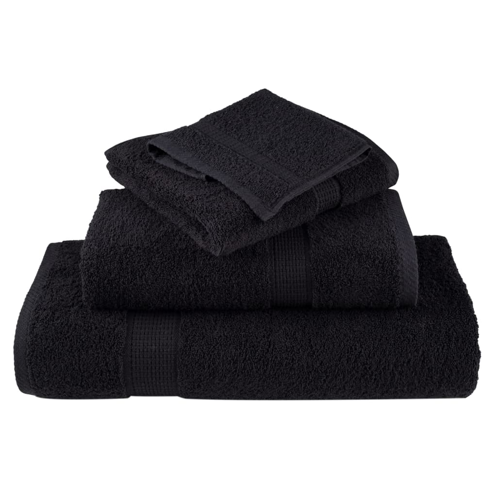 Ręczniki Premium Solund, 2 Szt., Czarne, 80X200 Cm, 600 G/Cm²