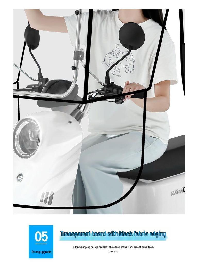 Förtjockat regntätt tak för elfordon, carport, motorcykel och trehjuling