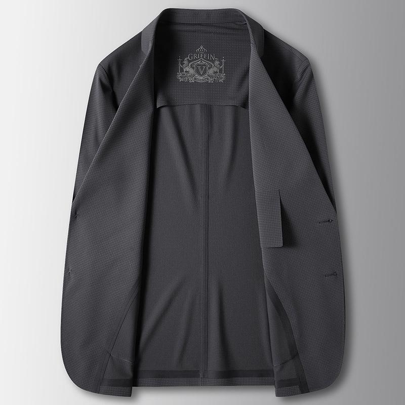 Spring and Summer Light Luxury Business Single West Middle-aged and Young People Solid Color Non-ironing Micro-elastic Suit Jacket