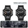 Men's Waterproof Outdoor Sports Smartwatch with Alarm, Stopwatch, Countdown, Multifunctional Student Model - Black Gold