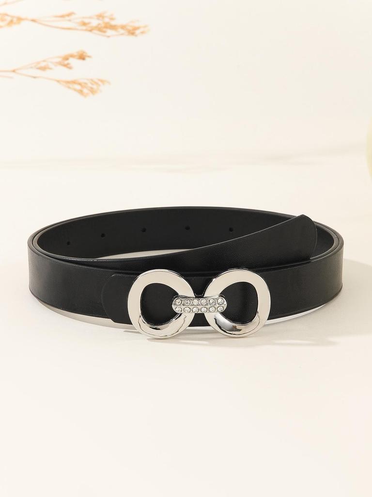 Women's Versatile 8-Figure Buckle Leather Waist Belt - Thin, Simple, Waist-cinching Fashion Accessory