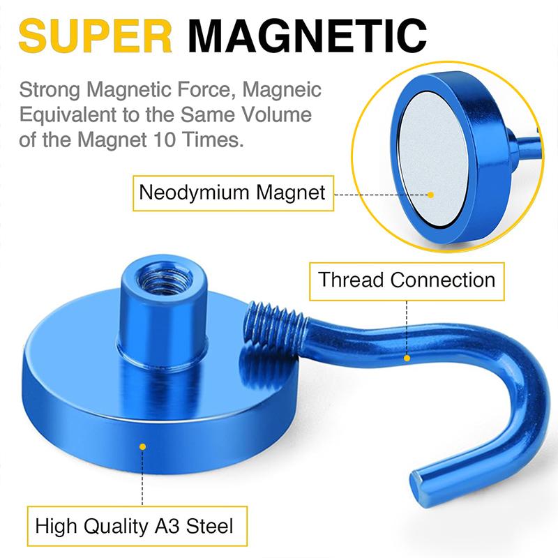 Super Mocne Magnesy Neodymowe Haczyki, Haczyki Heavy Duty, Magnesy Ziem Rzadkich Haczyki na Lodówkę, DIY, Domowa Kuchnia