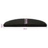 Self Adhesive Stair Tread Covers Semi Circular 15 pcs Anthracite