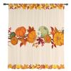 Thanksgiving Pumpkin Maple Leaf Sheer Drapes for Living Room Decoration Window Curtain Kitchen Curtain Panels