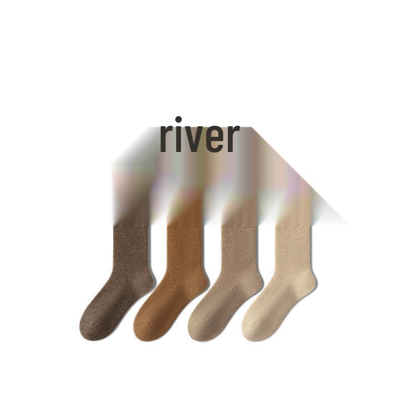 Women's Thick Plush Wool Mid-Tube Socks for Autumn & Winter Sleeping
