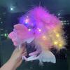 LED Feather Headband Angel Halo Headwear for Birthday Graduation Party Supplies