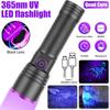 Professional 365nm UV Flashlight Type C Rechargeable Filtered LED Ultraviolet Detection Torch Pet Pee Urine, Rocks Gem Money Detector