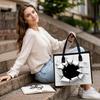 Crack Print Large Capacity Casual Tote Bag for Daily Shopping Commute