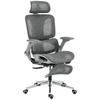 Office Chair, Ergonomic, 4D Armrests, Adjustable Headrest and Seat Depth, Grey Mesh