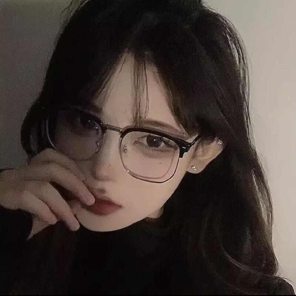 2024 Men's Student-Style Semi-Rimless Blue Light Blocking Glasses