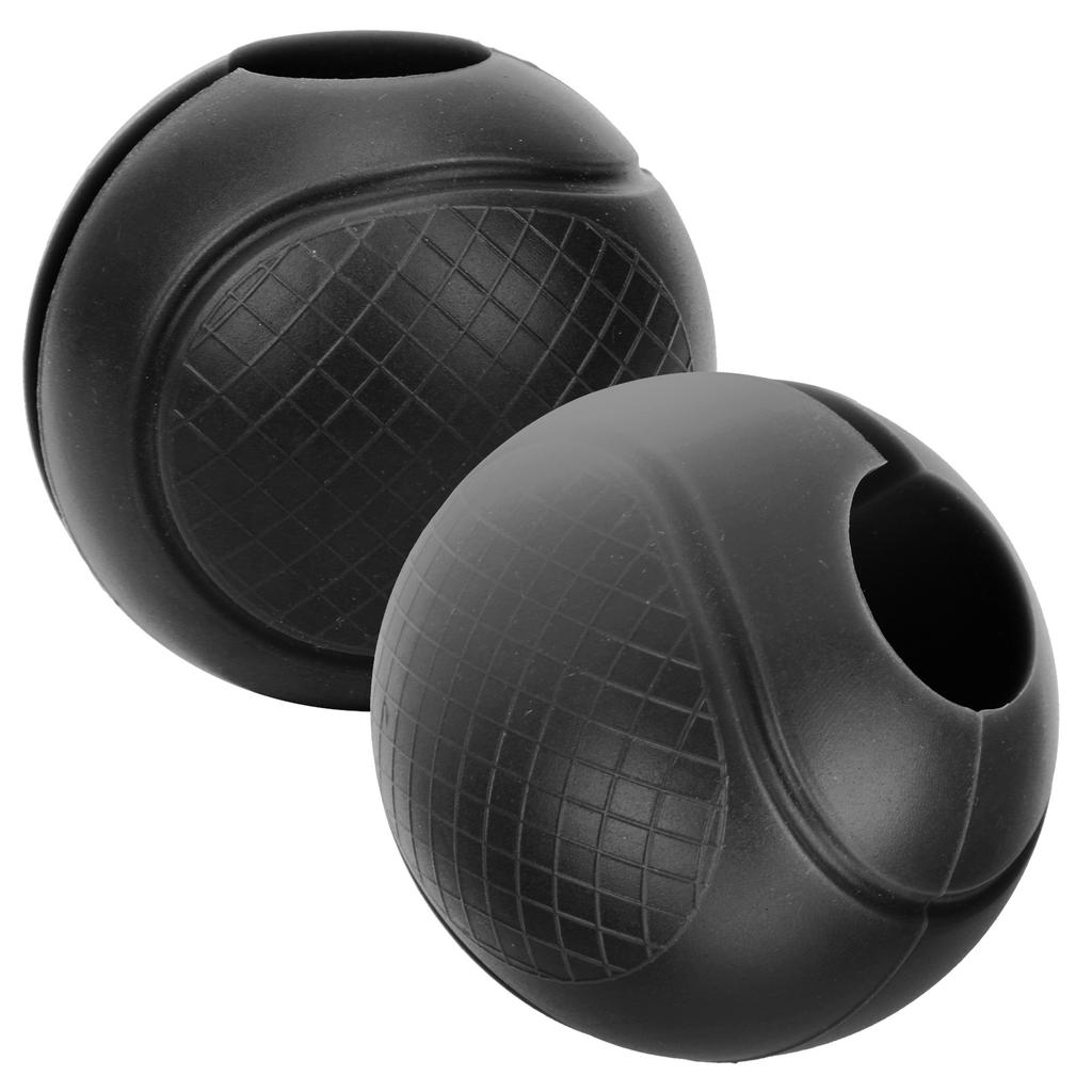 2pcs Barbell Grips Round Thick Silicone Dumbbell Adapter Balls Barbell Grip Hand Wrap BallRed