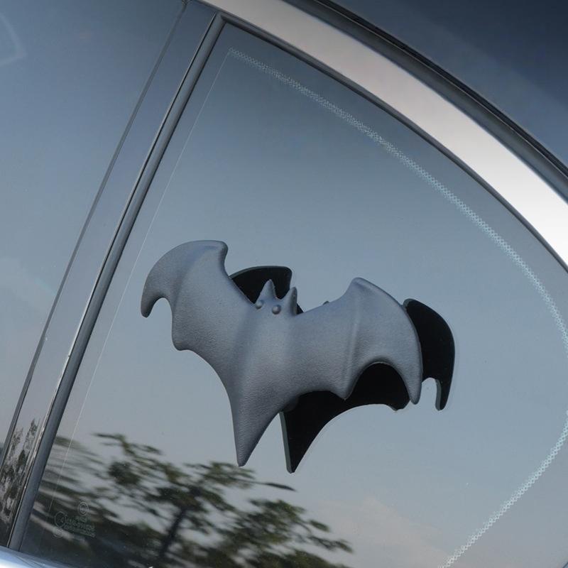 No-Punch Tail Modification 3D Bat Decor Car Sticker for Halloween, 1Pcs Auto Body Decal