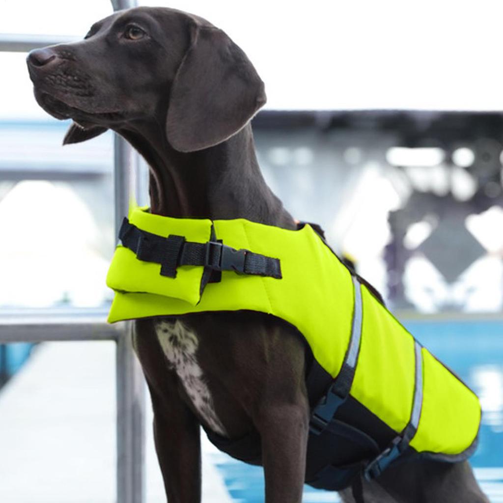 Giubbotti di Salvataggio per Cani Alta Galleggiabilità Riflettente Giubbotto di Salvataggio per Cani per Nuotare Costume da Bagno con Maniglie per Tutte le Razze Piccole Medie