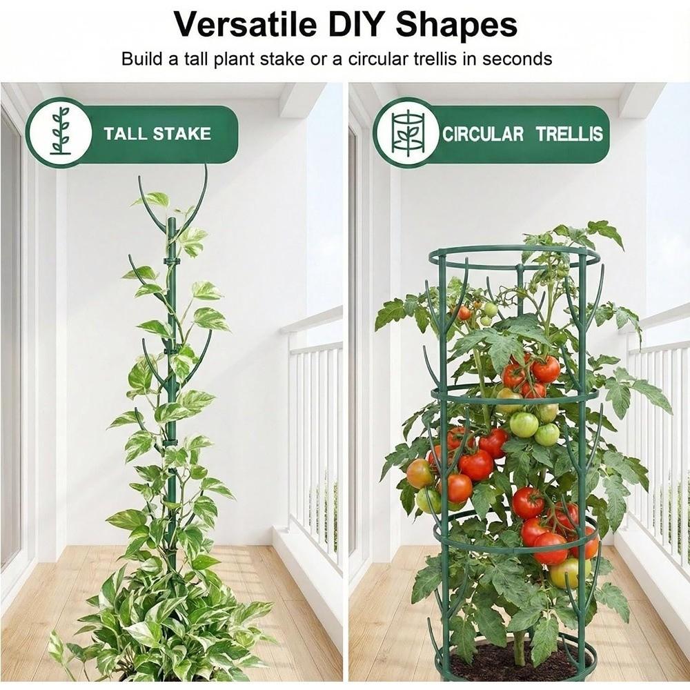 Plastic Plant Support Pile Prevent Tipping Over Flower Pot Trellis Climbing Vine Stake Expandable Height Detachable