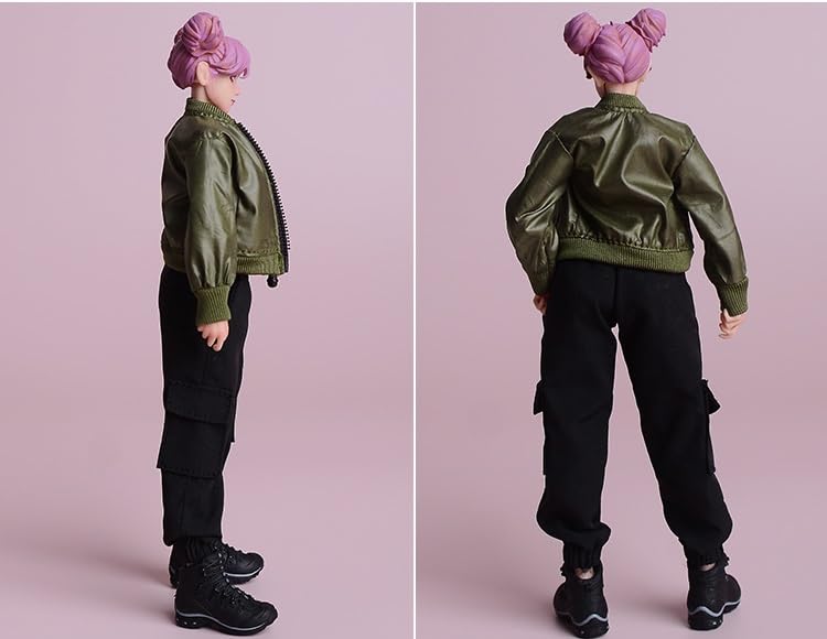 [TOYBARJAPAN] 112 Scale Action Figure Female Body Bomber Jacket (Body, shirt, pants, and shoes not included) (Military Green)