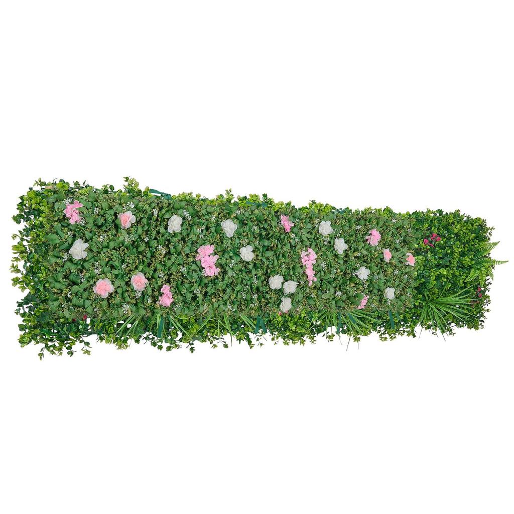 Artificial Luxury Flower Wall Backdrop, 2 PCS, Each Panel 61 x 243.8 cm, Gorgeous 3D Silk Floral Backdrop Pet Friendly, Easy Installation Flower Wall