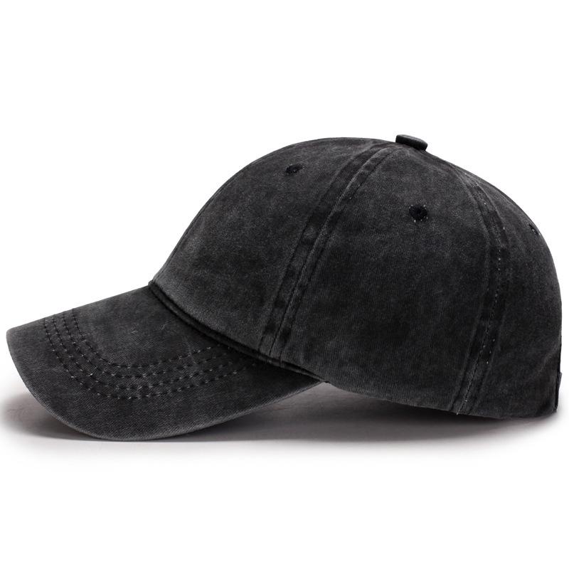 Cotton Washed Baseball Cap for Men and Women Casual Light Plate Distressed Sun Hat Pure Color Duck Tongue Hat
