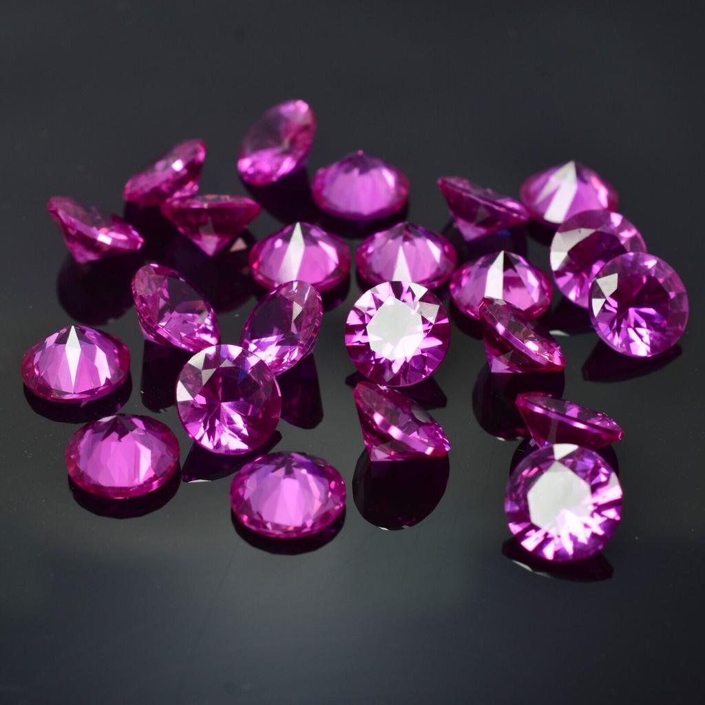 21 Pcs Natural Ruby Excellent Round Cut 0.65 Carat CERTIFIED Pink Loose Gemstone H-42-h