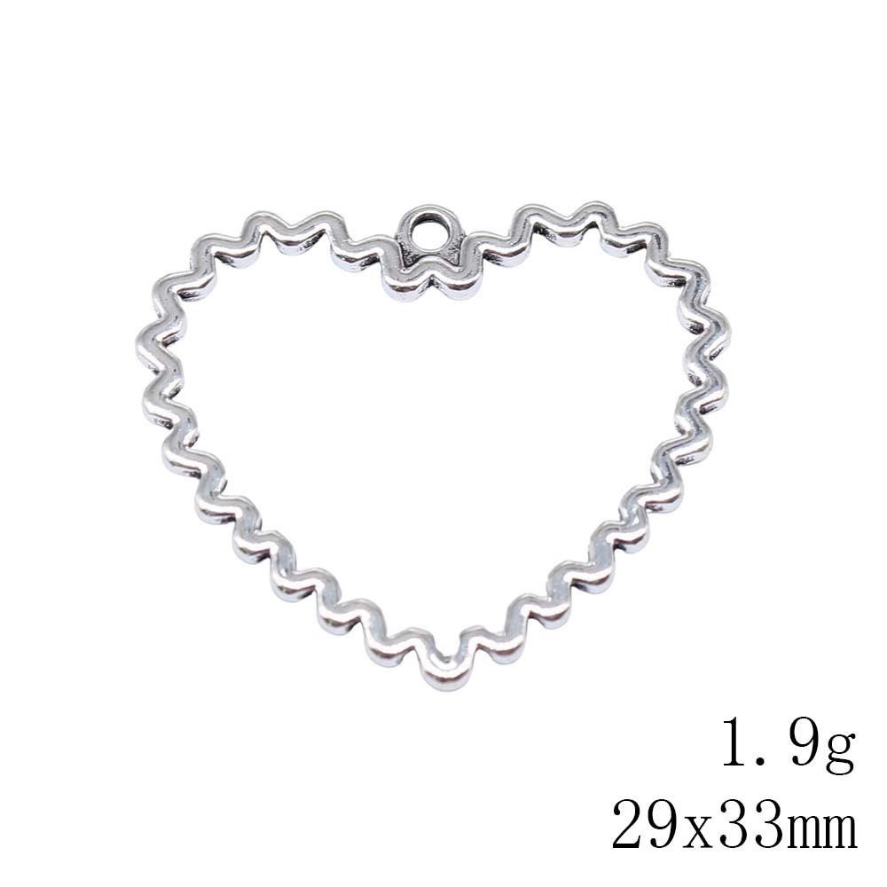 Back To School Charm Bracelet Hollow Peach Heart Charms Pendant Ornaments For Home Male Pendant